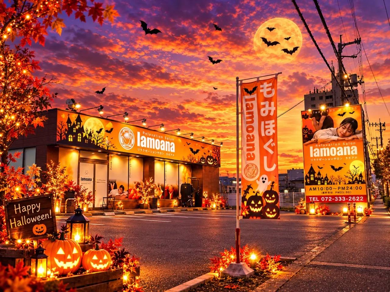 ハロウィンの夜は癒しの時間を ラモアナ松原店